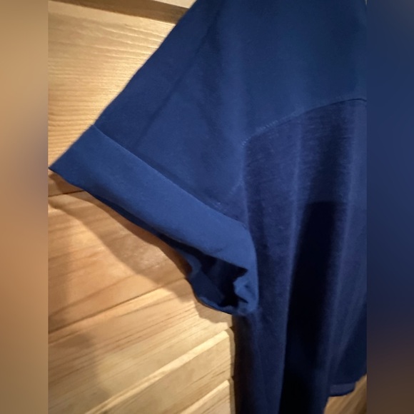 Calvin Klein Jeans Cuffed Short Sleeve Shirt w/ Pocket in Royal Blue Large - Picture 8 of 9